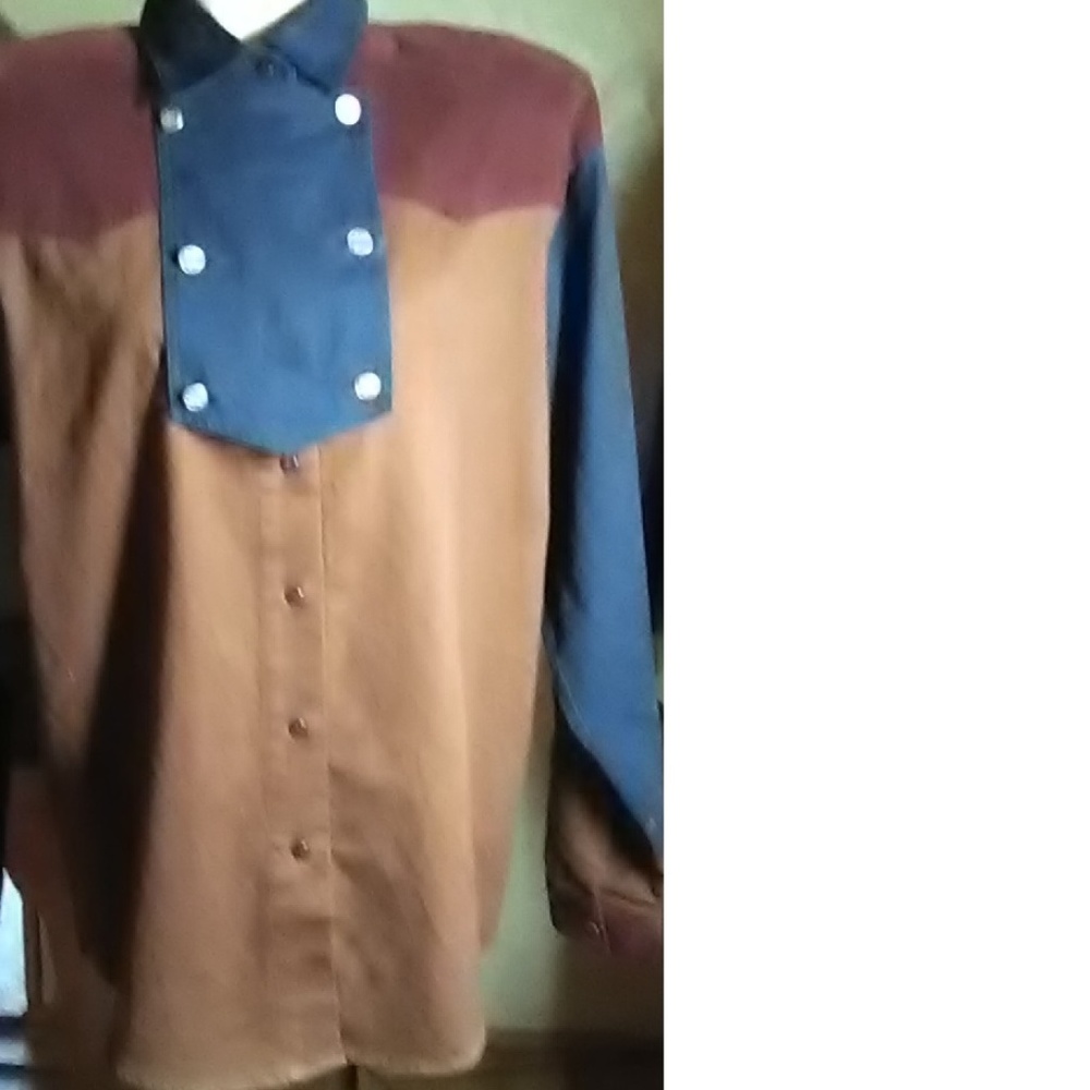 Adobe Rose Vintage Western Shirt Size L